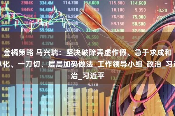 金橘策略 马兴瑞：坚决破除弄虚作假、急于求成和简单化、一刀切、层层加码做法_工作领导小组_政治_习近平