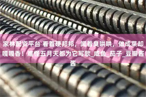 家林配资平台 看着硬邦邦，闻着臭哄哄，做成菜却嘎嘎香！难怪五月天都为它写歌_咸鱼_茄子_豆瓣酱